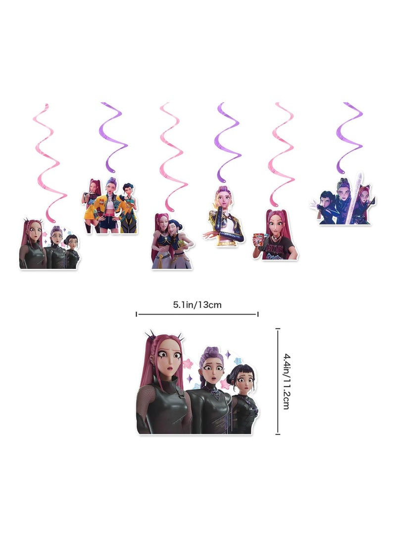 Birthday Decorations Kpop Demon Hunter Happy Birthday Banner Supplies Letter Balloons Pink Girls For School Classroom Decorations, Fan Meetings, Birthday Parties, etc. - Image 3